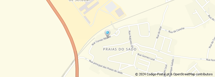 Mapa de Rua Tomás Ribeiro