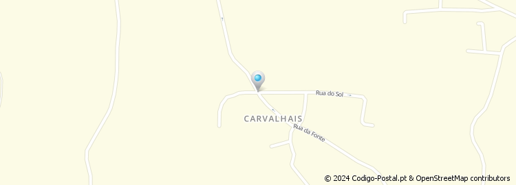 Mapa de Carvalhais