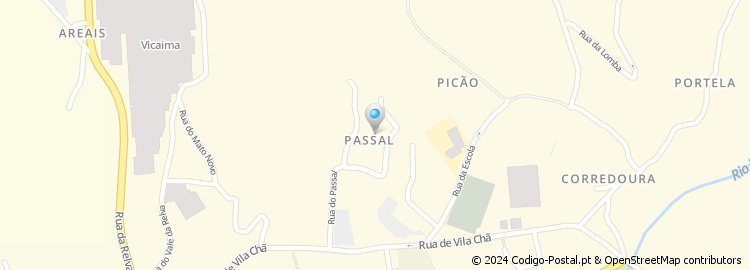 Mapa de Passal (Vila Chã)