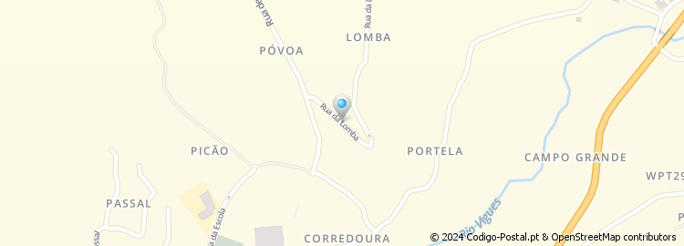 Mapa de Rua da Lomba