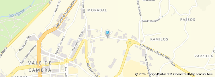 Mapa de Rua das Escadinhas do Moradal