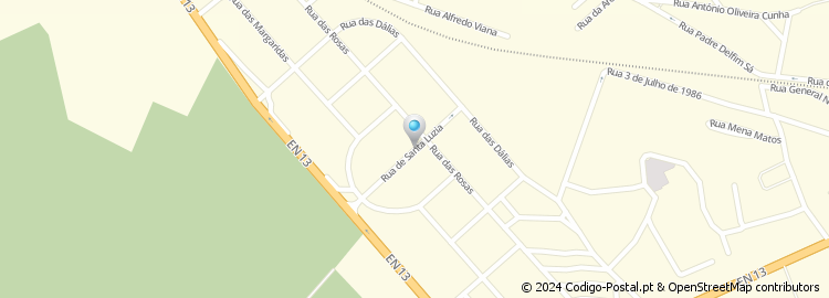 Mapa de Rua de Santa Luzia