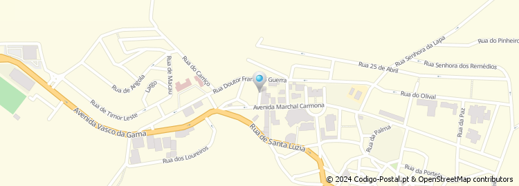 Mapa de Apartado 33, Vila Flor