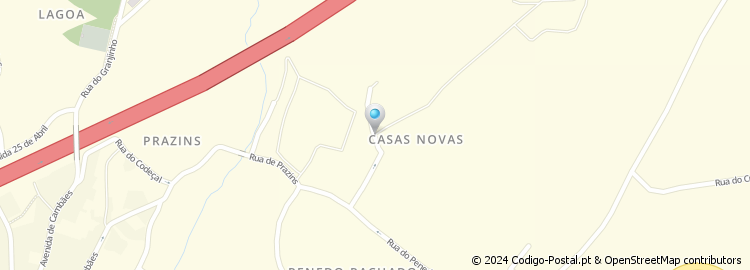 Mapa de Rua das Casas Novas