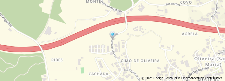 Mapa de Rua de Cimo de Oliveira
