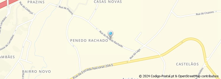 Mapa de Rua Penedo Rachado