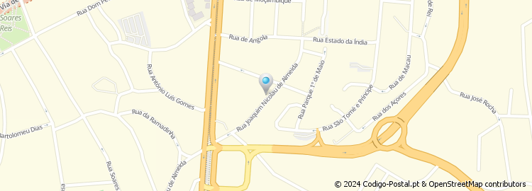 Mapa de Rua Joaquim Nicolau Almeida