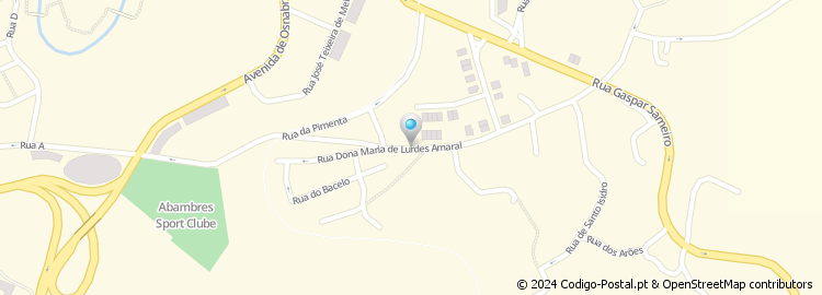 Mapa de Rua Dona Maria de Lurdes Amaral